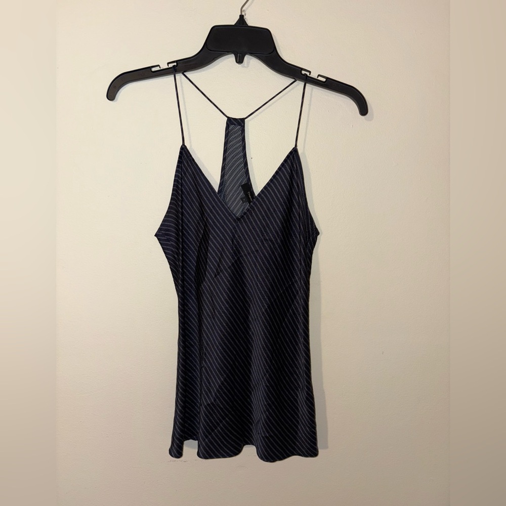 Theory Silk Draped Back Slip Top Size Small